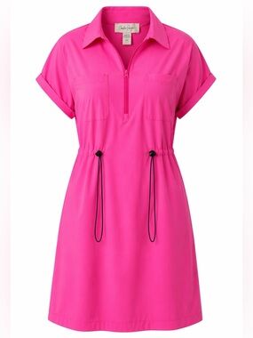 Charlie Paige Pink Sport Dress Small  Half Zip NWT